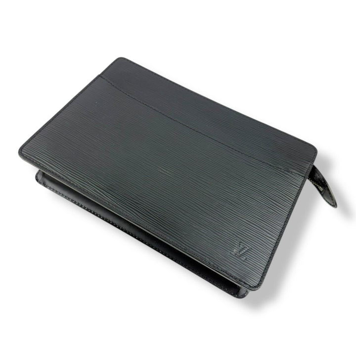 Louis Vuitton Black Epi Pochette Homme Clutch Bag - Lux Central