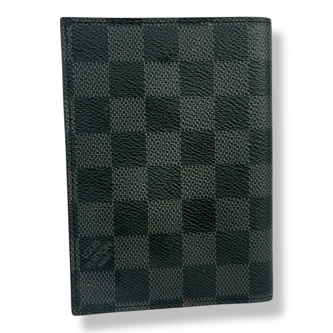 Louis Vuitton Black Graphie Damier Passport Holder - Lux Central
