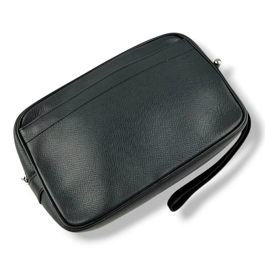 Louis Vuitton Black Kalga Leather Taiga Clutch Bag - Lux Central