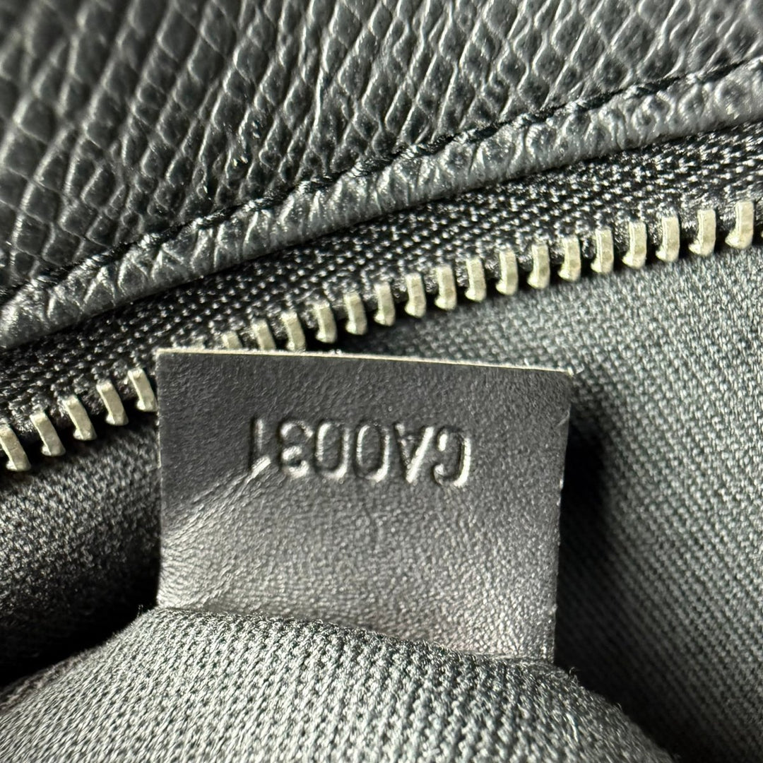 Louis Vuitton Black Kalga Leather Taiga Clutch Bag - Lux Central