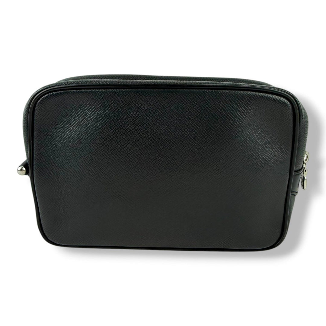 Louis Vuitton Black Kalga Leather Taiga Clutch Bag - Lux Central