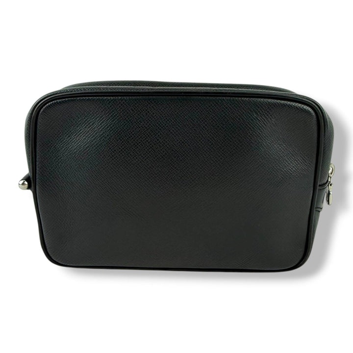 Louis Vuitton Black Kalga Leather Taiga Clutch Bag - Lux Central
