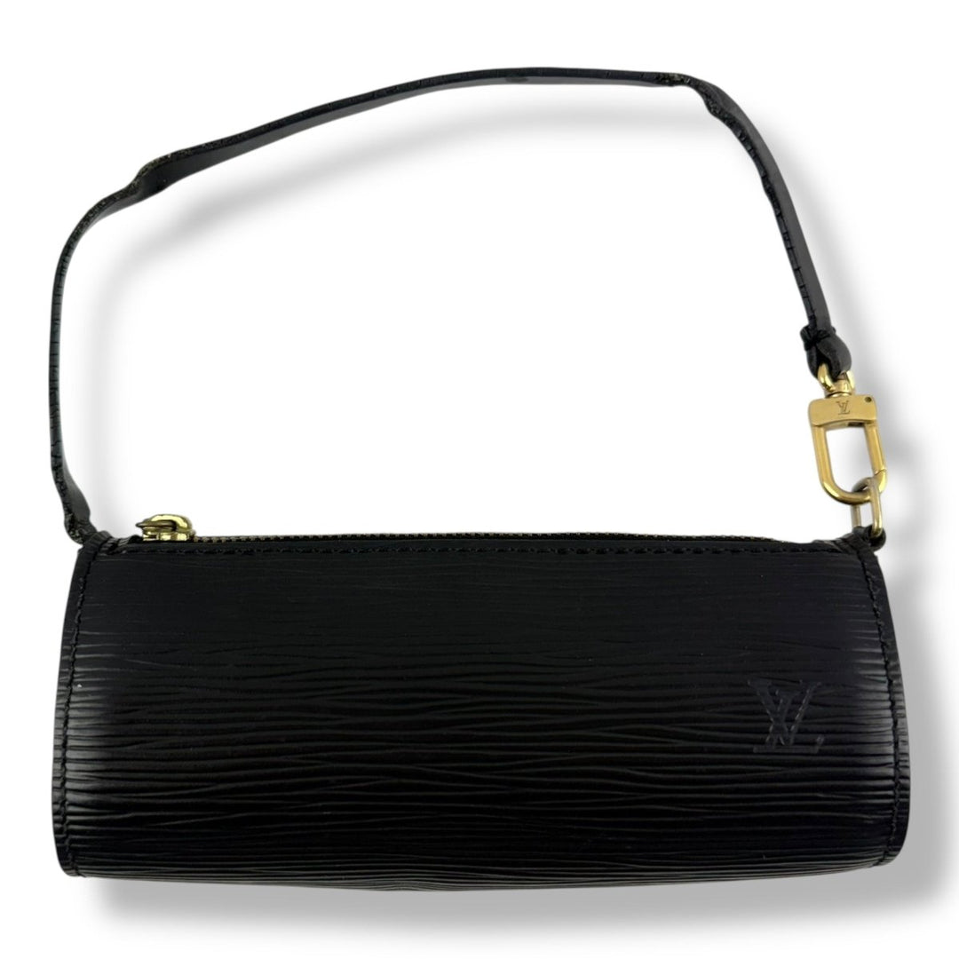 Louis Vuitton Black Mini Epi Leather Soufflot Pochette Pouch - Lux Central