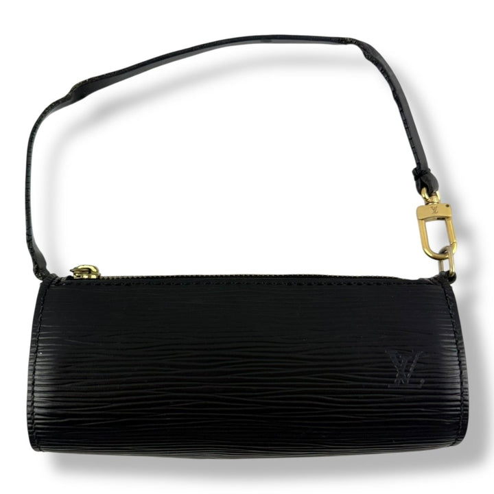 Louis Vuitton Black Mini Epi Leather Soufflot Pochette Pouch - Lux Central