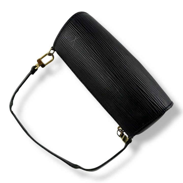 Louis Vuitton Black Mini Epi Leather Soufflot Pochette Pouch - Lux Central