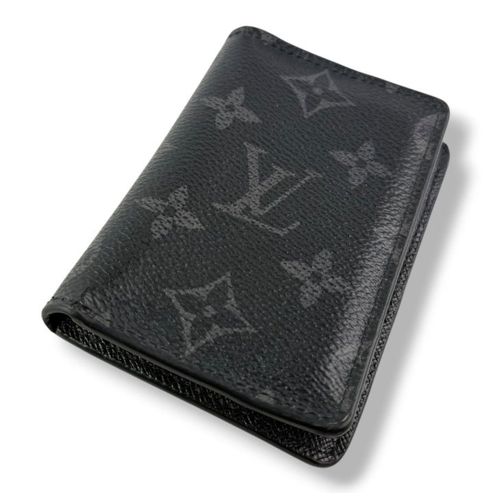 Louis Vuitton Black Monogram Eclipse Pocket Organiser Cardholder Wallet - Lux Central