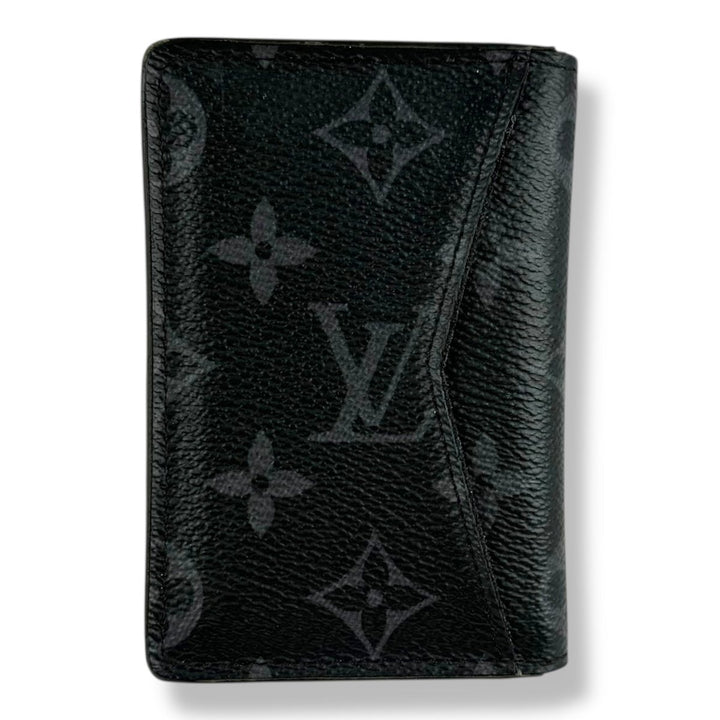 Louis Vuitton Black Monogram Eclipse Pocket Organiser Cardholder Wallet - Lux Central