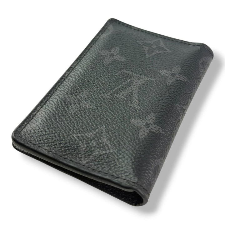 Louis Vuitton Black Monogram Eclipse Pocket Organiser Cardholder Wallet - Lux Central