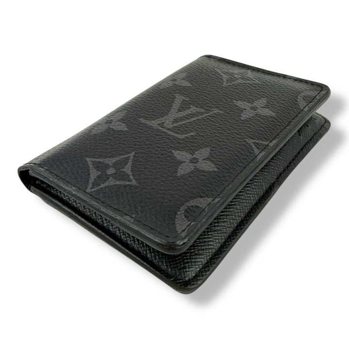 Louis Vuitton Black Monogram Eclipse Pocket Organiser Cardholder Wallet - Lux Central