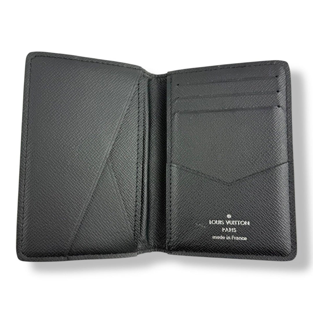 Louis Vuitton Black Monogram Eclipse Pocket Organiser Cardholder Wallet - Lux Central