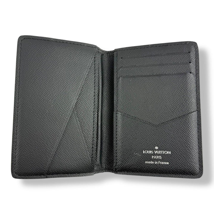 Louis Vuitton Black Monogram Eclipse Pocket Organiser Cardholder Wallet - Lux Central
