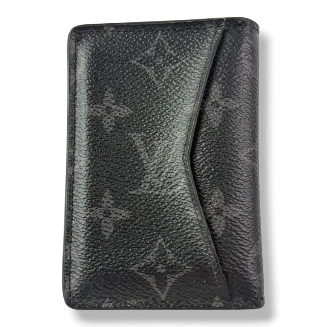 Louis Vuitton Black Monogram Eclipse Pocket Organiser Cardholder Wallet - Lux Central