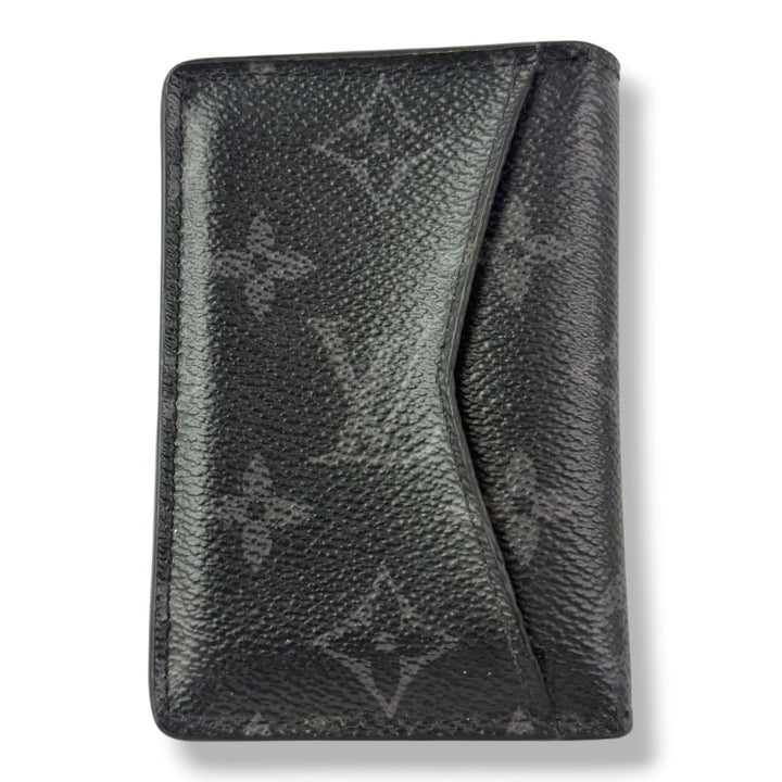 Louis Vuitton Black Monogram Eclipse Pocket Organiser Cardholder Wallet - Lux Central