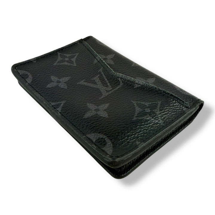 Louis Vuitton Black Monogram Eclipse Pocket Organiser Cardholder Wallet - Lux Central