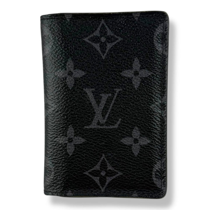 Louis Vuitton Black Monogram Eclipse Pocket Organiser Cardholder Wallet - Lux Central