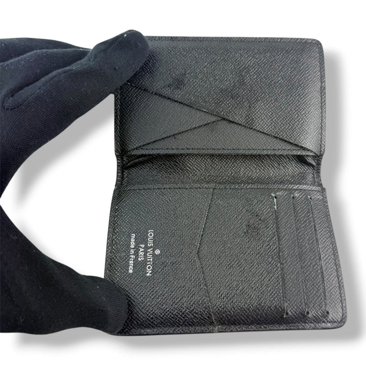Louis Vuitton Black Monogram Eclipse Pocket Organiser Cardholder Wallet - Lux Central
