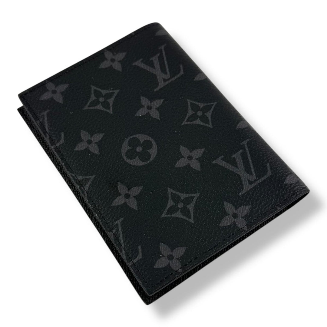 Louis Vuitton Black Monogram Passport Holder - Lux Central