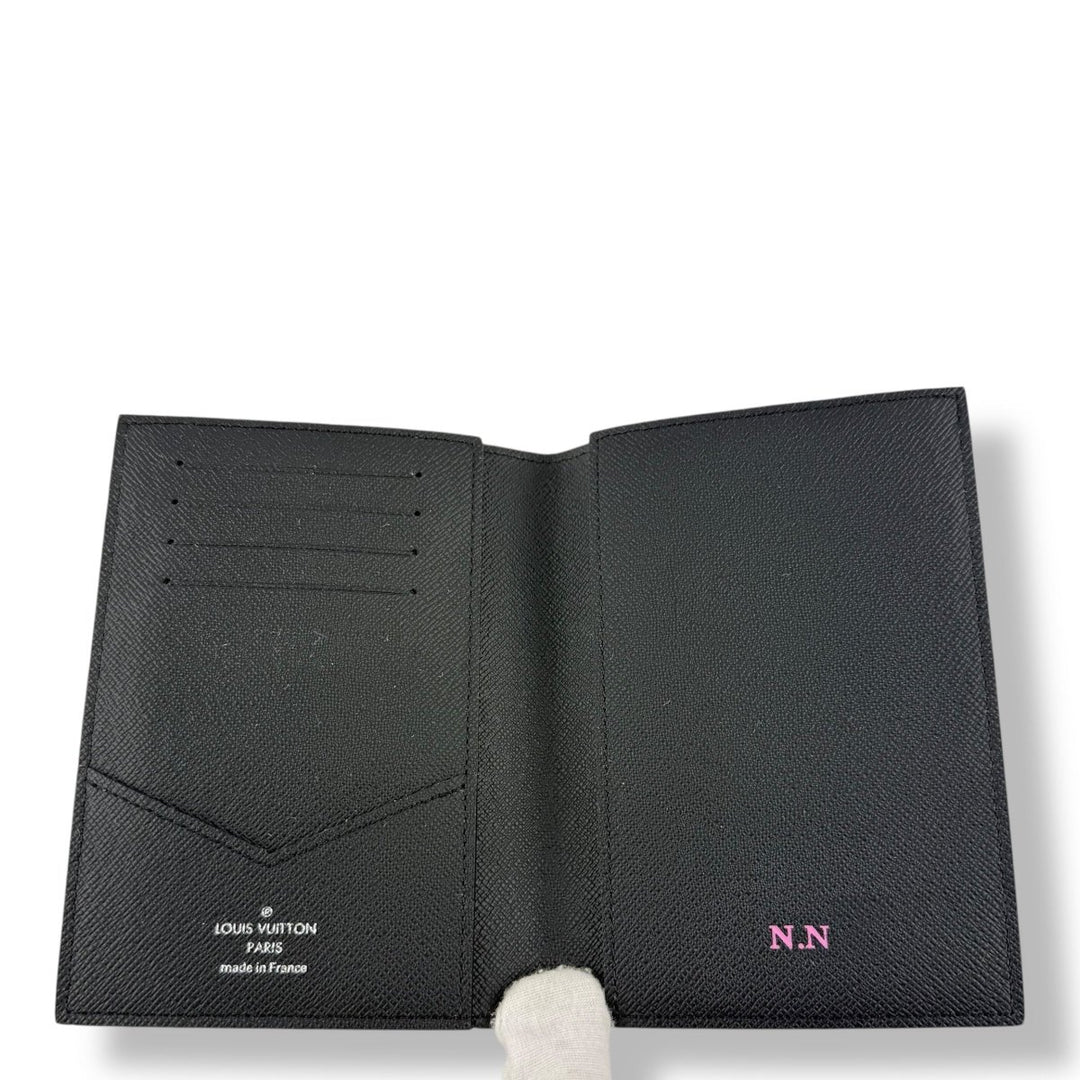 Louis Vuitton Black Monogram Passport Holder - Lux Central