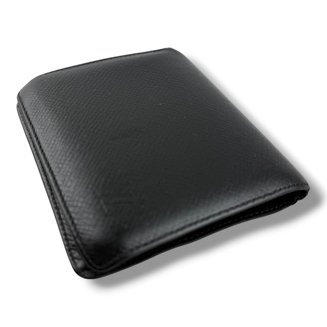 Louis Vuitton Black Taiga Leather Bifold Wallet - Lux Central