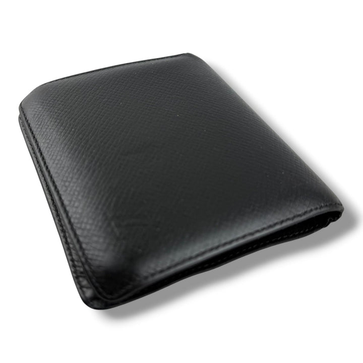 Louis Vuitton Black Taiga Leather Bifold Wallet - Lux Central