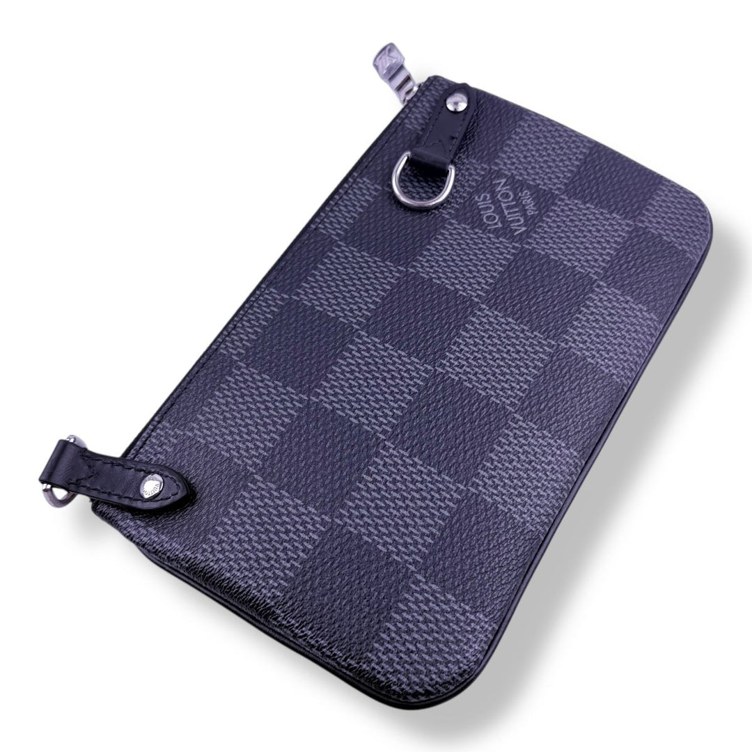 Louis Vuitton Black/Grey 3D Damier Graphite Trio Messenger Bag - Lux Central