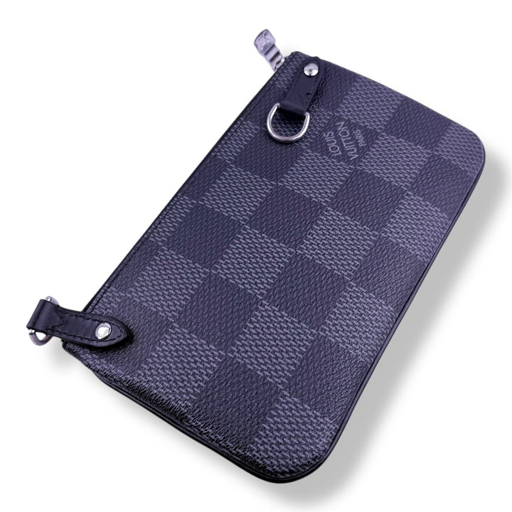 Louis Vuitton Black/Grey 3D Damier Graphite Trio Messenger Bag - Lux Central