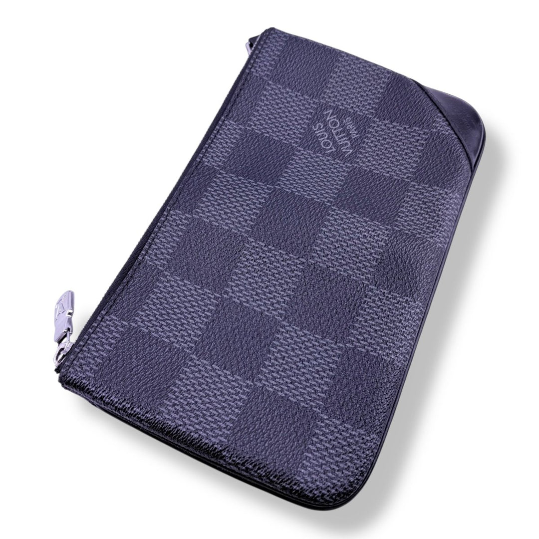 Louis Vuitton Black/Grey 3D Damier Graphite Trio Messenger Bag - Lux Central