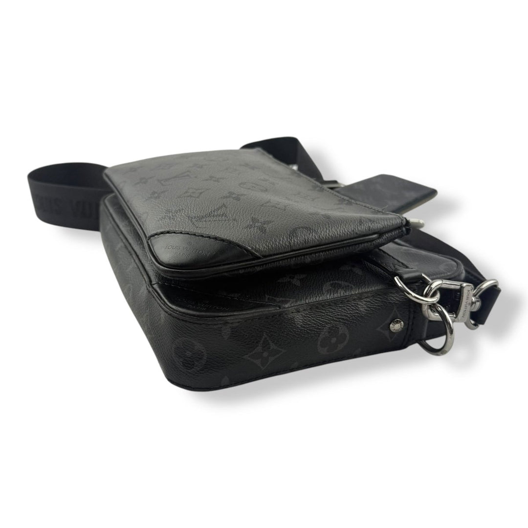 Louis Vuitton Black/Grey Monogram Eclipse Trio Messenger Bag - Lux Central