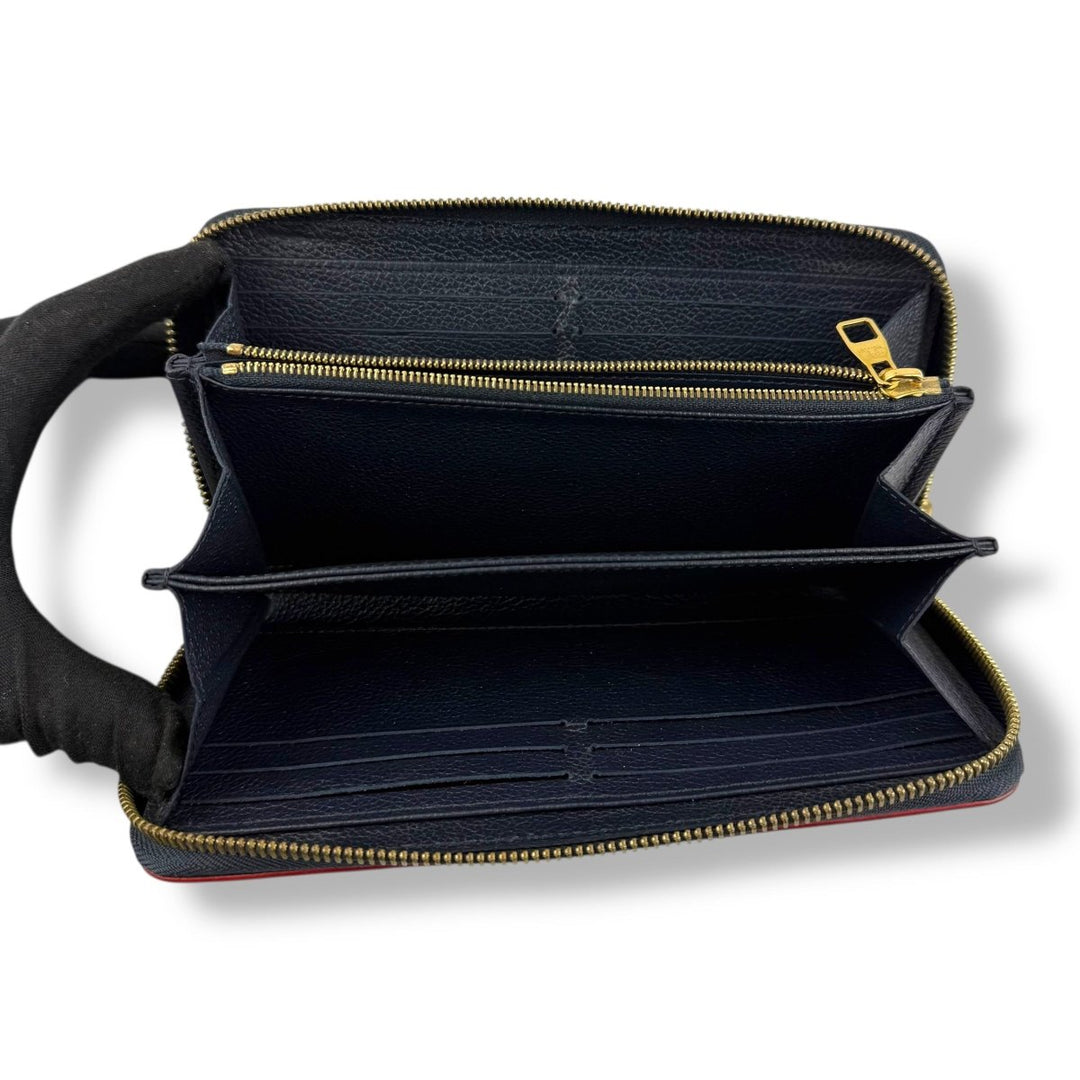 Louis Vuitton Blue Empreinte Leather Zippy Long Wallet - Lux Central