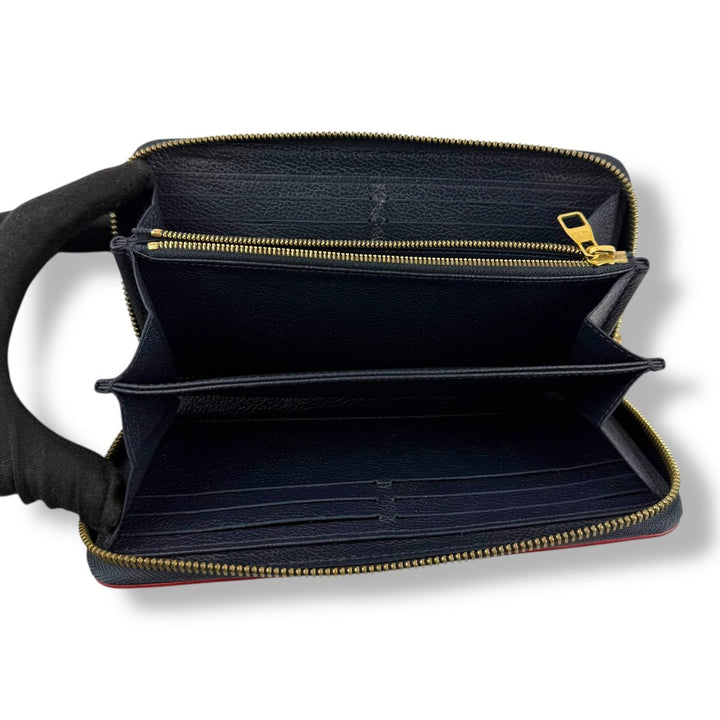 Louis Vuitton Blue Empreinte Leather Zippy Long Wallet - Lux Central