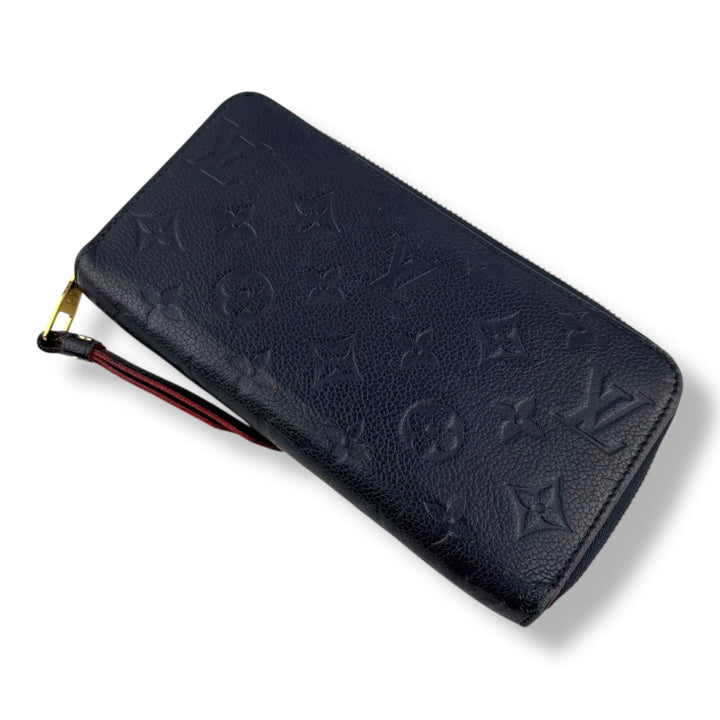 Louis Vuitton Blue Empreinte Leather Zippy Long Wallet - Lux Central