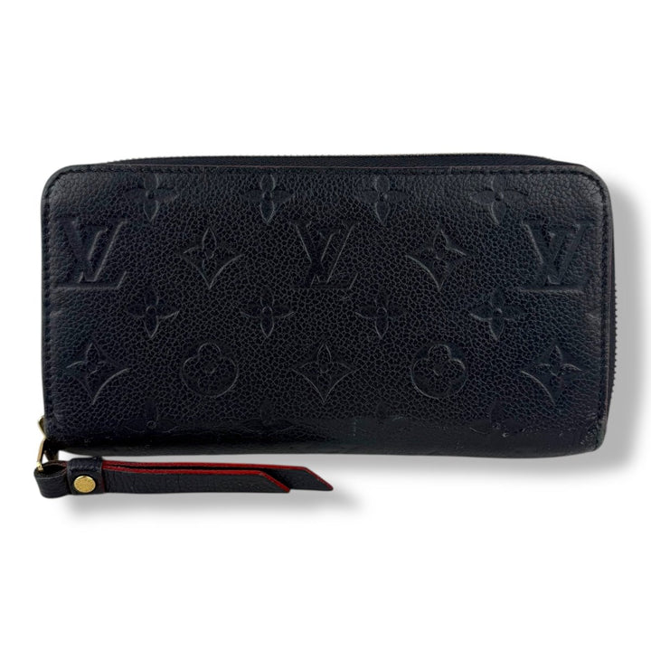 Louis Vuitton Blue Empreinte Leather Zippy Long Wallet - Lux Central