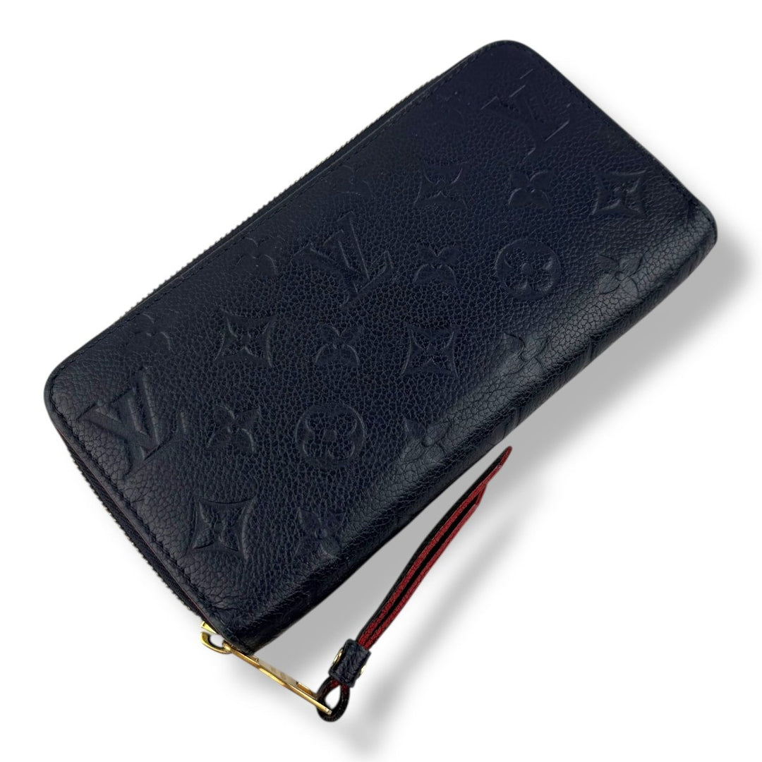 Louis Vuitton Blue Empreinte Leather Zippy Long Wallet - Lux Central