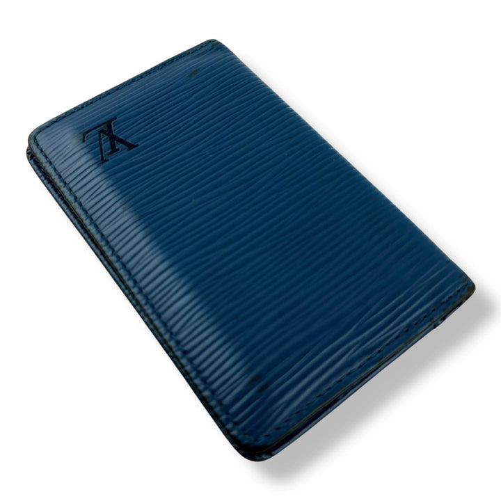 Louis Vuitton Blue Epi Leather Pocket Organiser Cardholder Wallet - Lux Central