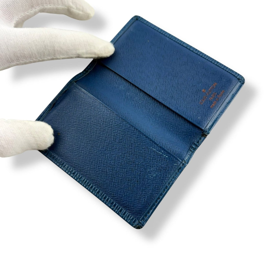 Louis Vuitton Blue Epi Leather Pocket Organiser Cardholder Wallet - Lux Central