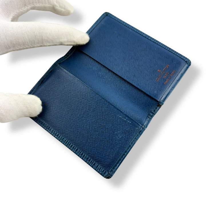 Louis Vuitton Blue Epi Leather Pocket Organiser Cardholder Wallet - Lux Central
