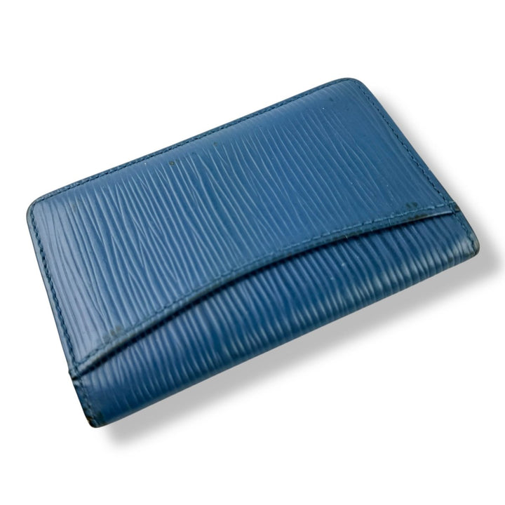 Louis Vuitton Blue Epi Leather Pocket Organiser Cardholder Wallet - Lux Central