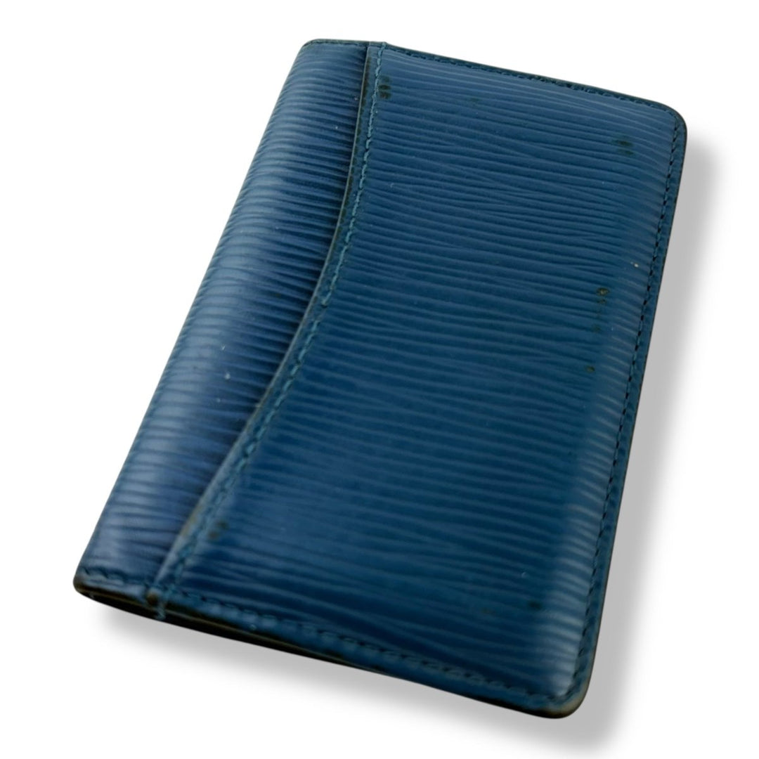Louis Vuitton Blue Epi Leather Pocket Organiser Cardholder Wallet - Lux Central