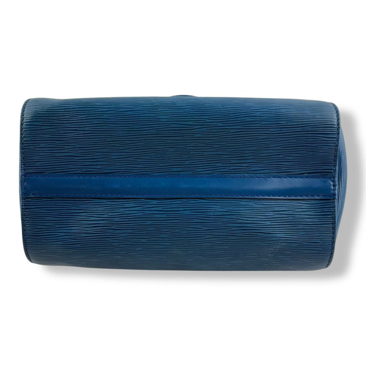 Louis Vuitton Blue Epi Leather Speedy 28 Handbag - Lux Central