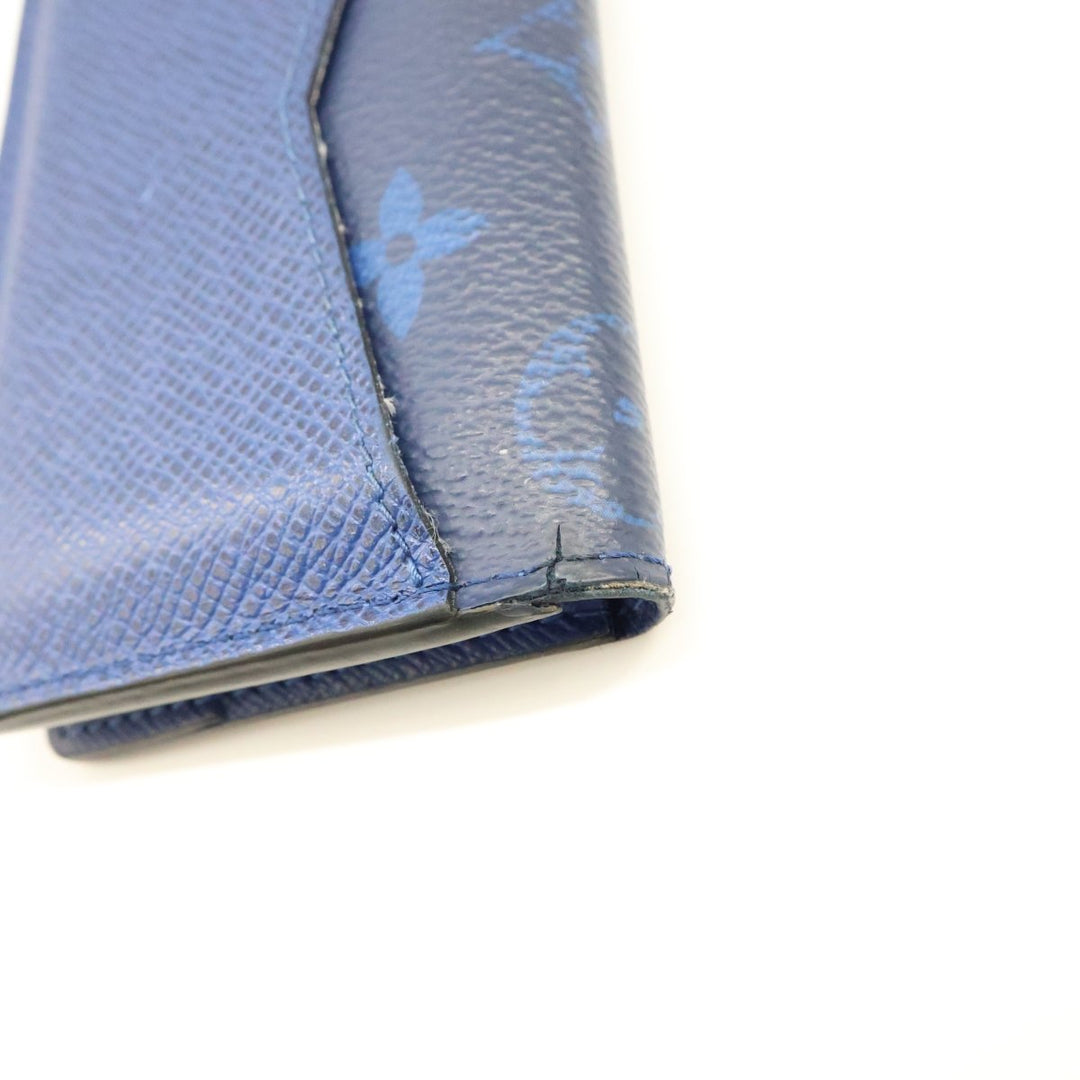Louis Vuitton Blue Monogram Pocket Organiser Wallet - Lux Central