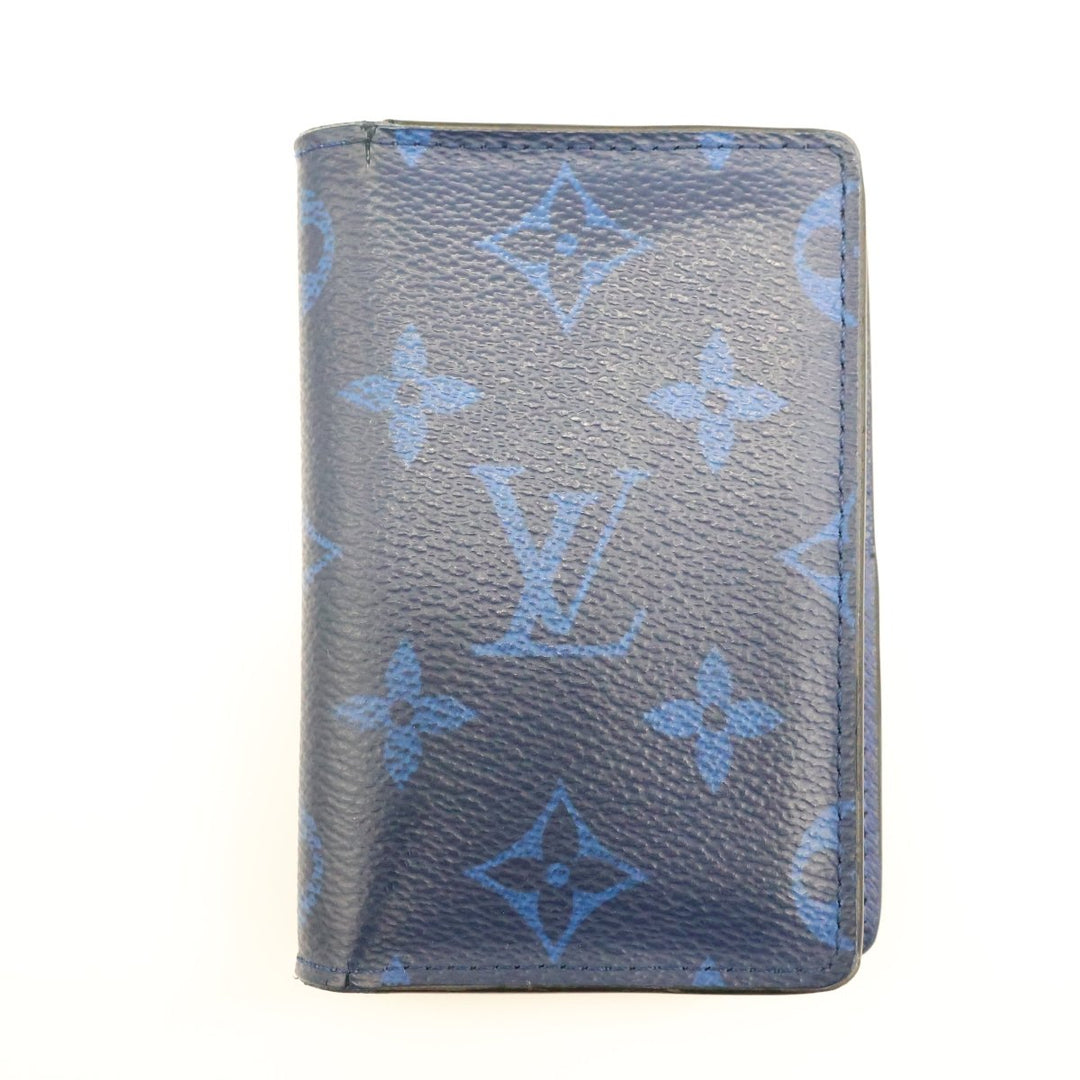 Louis Vuitton Blue Monogram Pocket Organiser Wallet - Lux Central