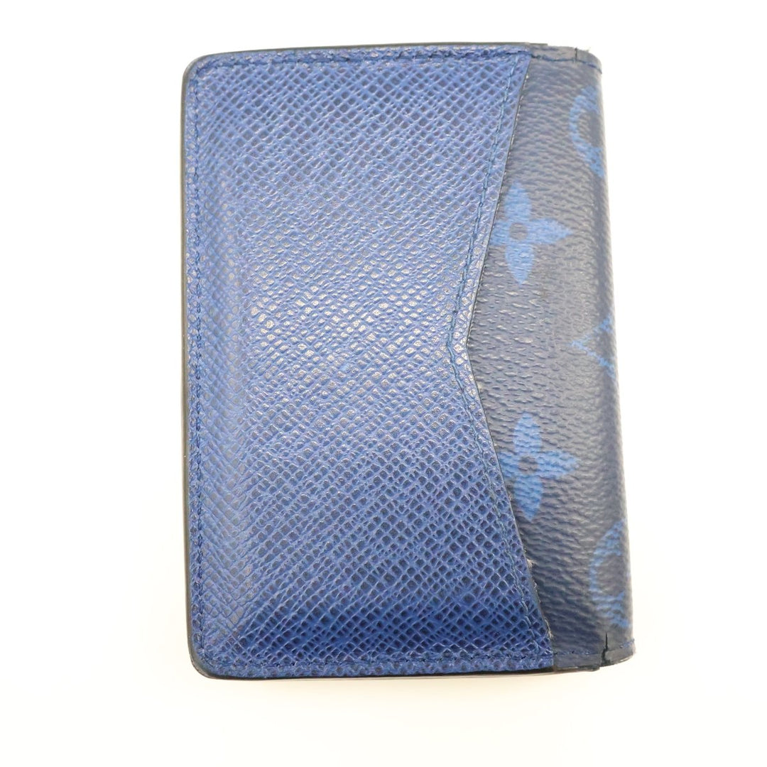 Louis Vuitton Blue Monogram Pocket Organiser Wallet - Lux Central