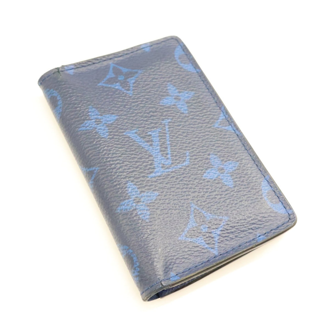 Louis Vuitton Blue Monogram Pocket Organiser Wallet - Lux Central