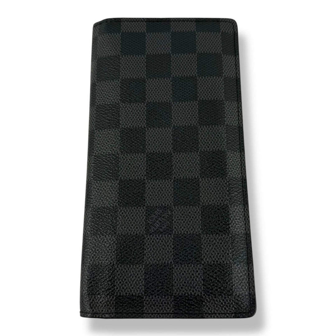 Louis Vuitton Brazza Black Damier Graphite Leather Wallet - Lux Central