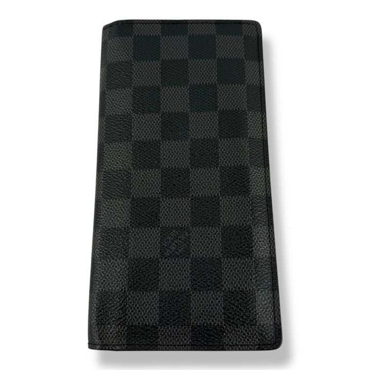 Louis Vuitton Brazza Black Damier Graphite Leather Wallet - Lux Central