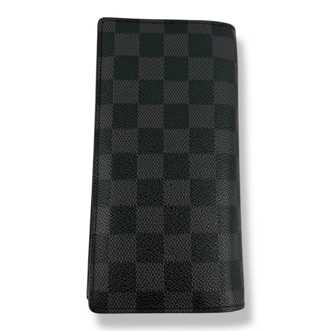Louis Vuitton Brazza Black Damier Graphite Leather Wallet - Lux Central