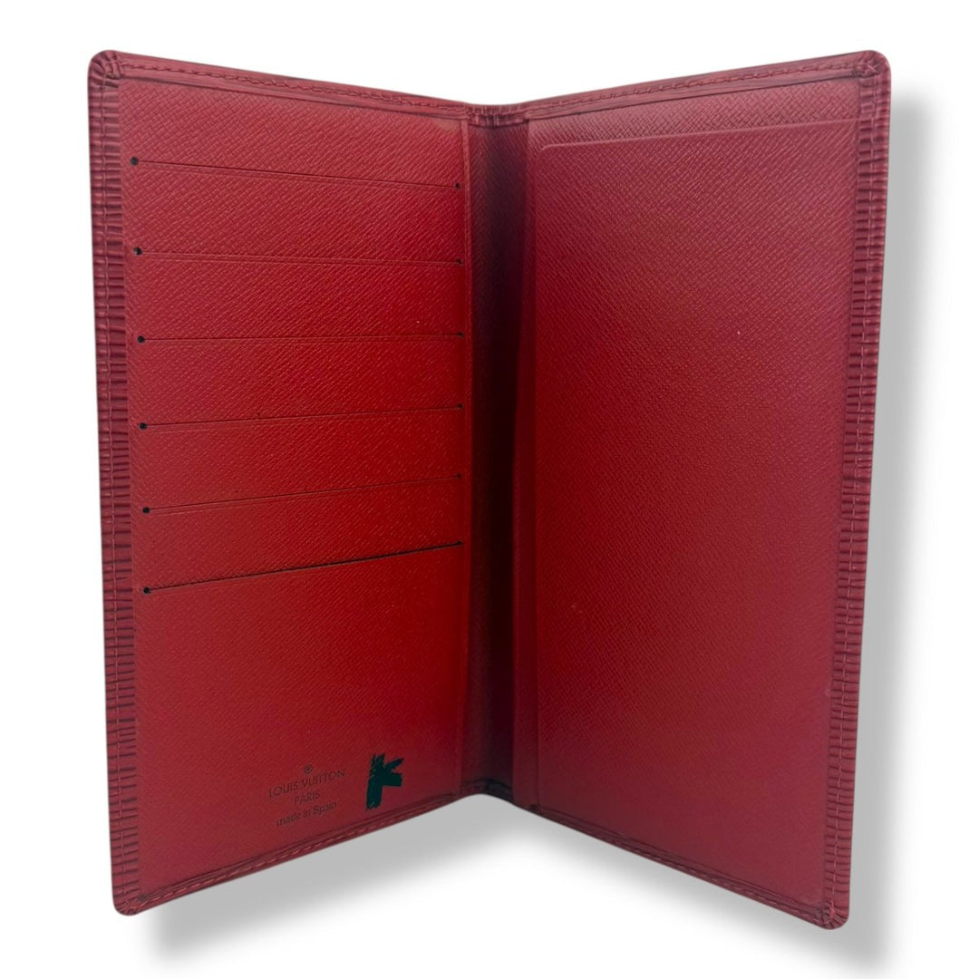 Louis Vuitton Brazza Red Epi Leather Wallet - Lux Central