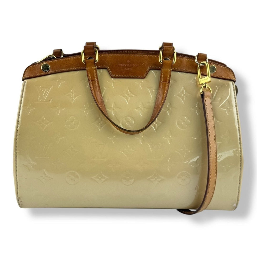 Louis Vuitton Brea Beige Vernis Leather MM Handbag - Lux Central