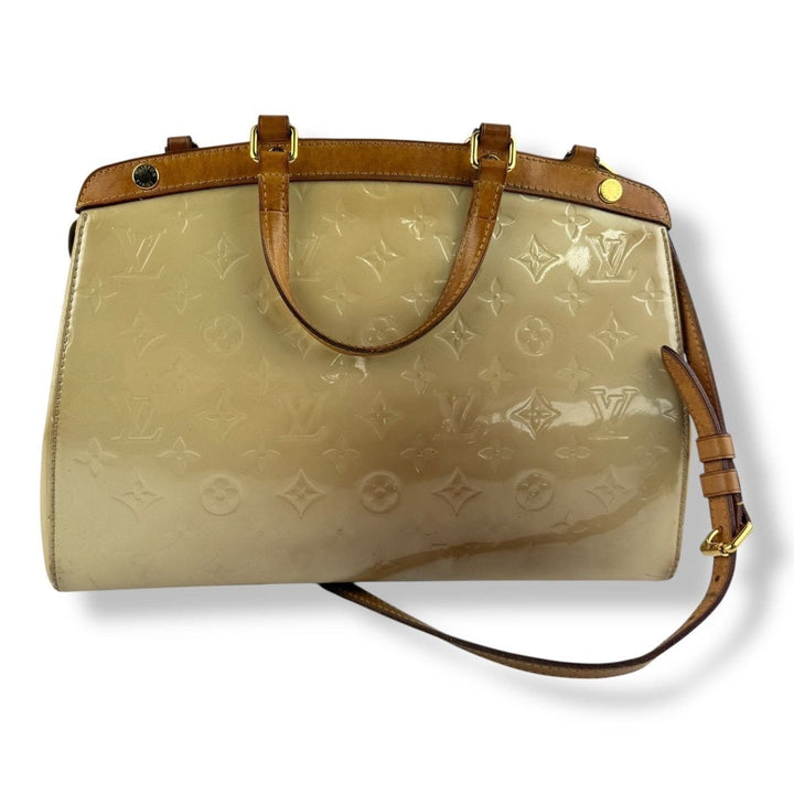 Louis Vuitton Brea Beige Vernis Leather MM Handbag - Lux Central