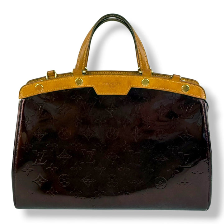 Louis Vuitton Brea MM Burgundy Vernis Patent Leather Handbag - Lux Central